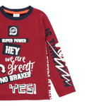 Boboli Shirt Girocollo tinta unita Cn Stampa Rosso per Bambino 503053 ROSSO BOBOLI 