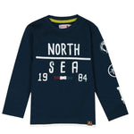 Boboli Shirt Girocollo tinta unita con Stampa Blu per Bambino 506056 BLU BOBOLI 