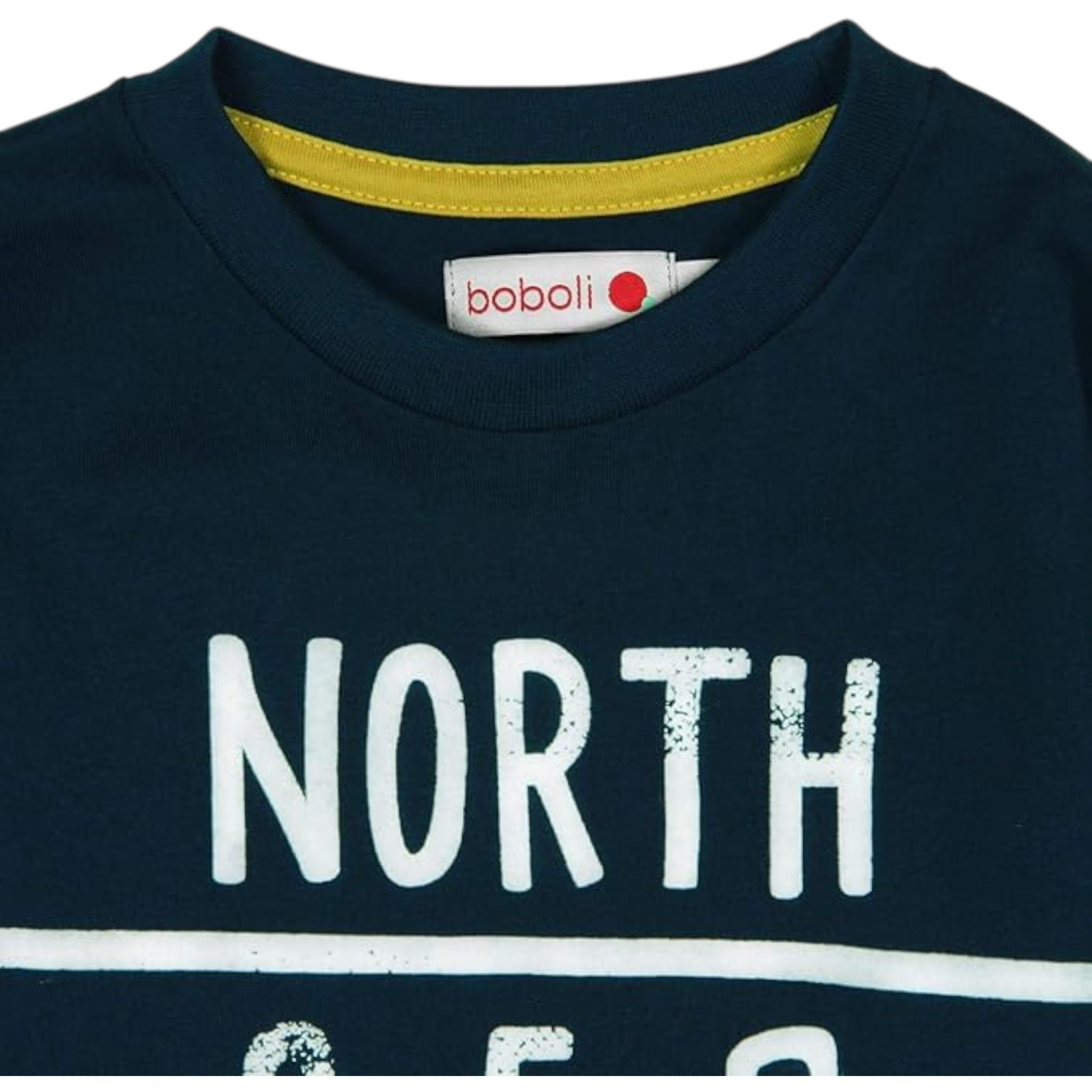 Boboli Shirt Girocollo tinta unita con Stampa Blu per Bambino 506056 BLU BOBOLI 