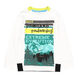 Boboli Shirt Girocollo tinta unita con Stampa Bianco per Bambino 513021 BIANCO BOBOLI 