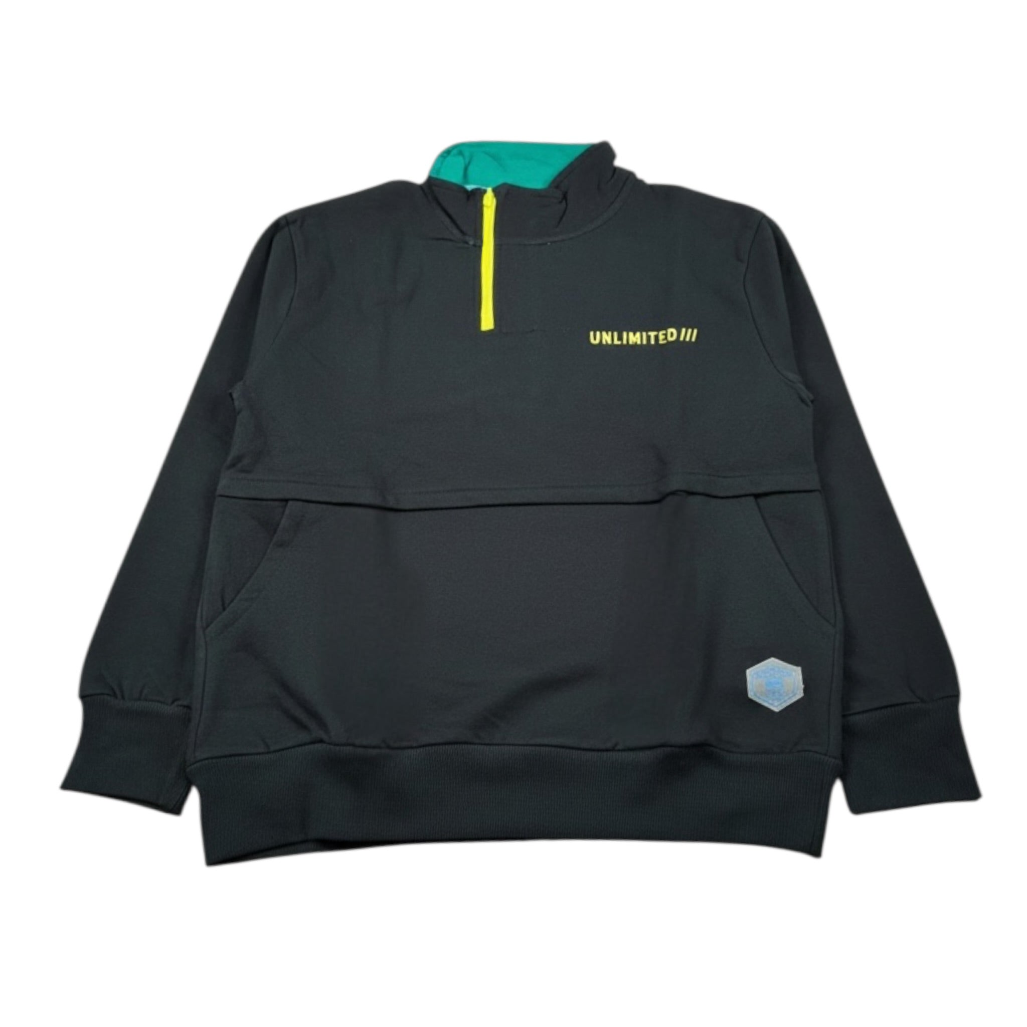 Boboli Felpa Chiusa con Mezza Zip tinta unita Nero per Bambino 513087 NERO BOBOLI 