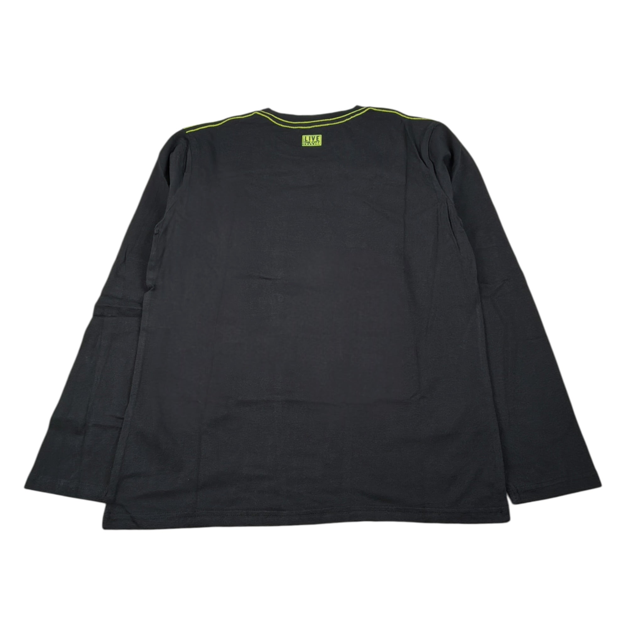 Boboli Shirt Girocollo tinta unita con Stampa Nero per Bambino 518015 NERO BOBOLI 