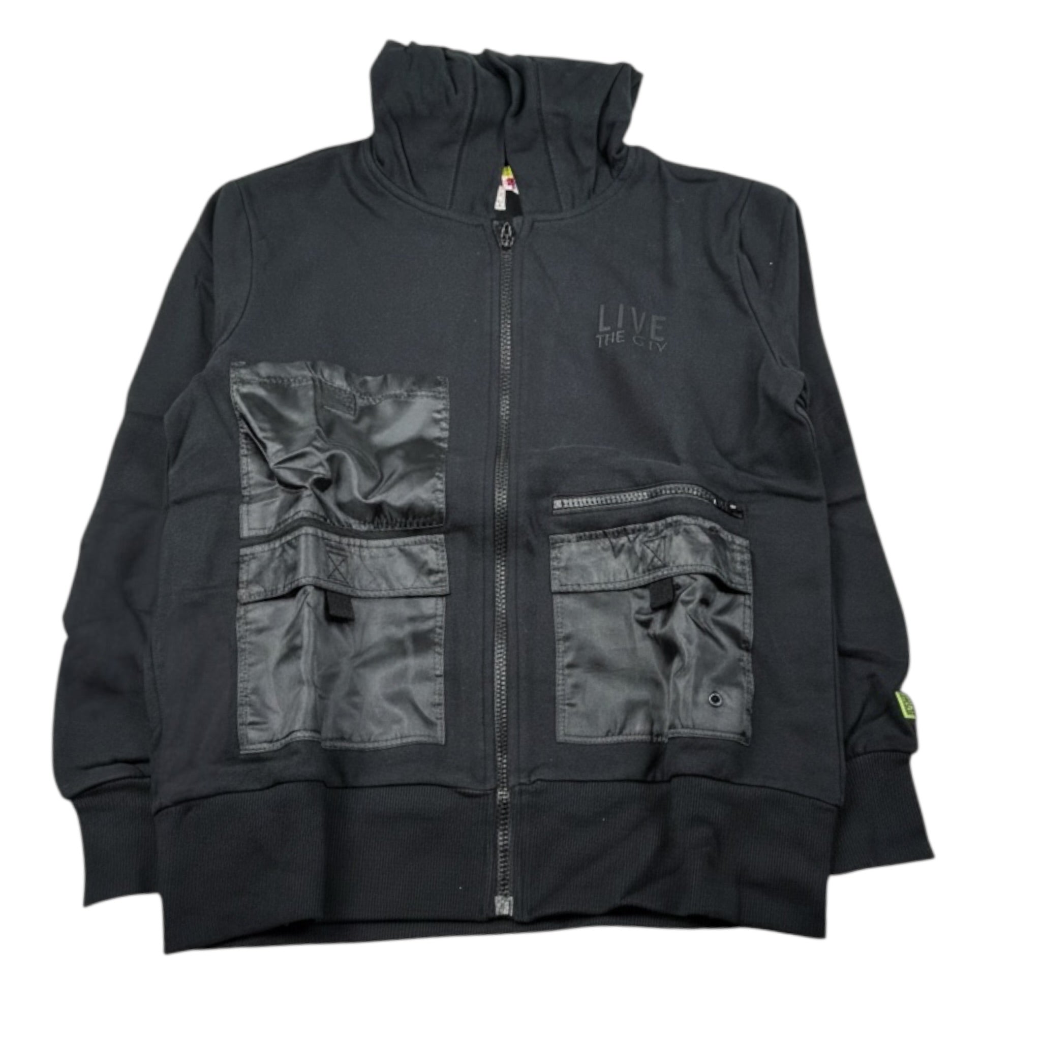 Boboli Felpa con Zip E Cappuccio tinta unita Nero per Bambino 518228 NERO BOBOLI 