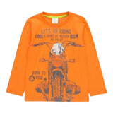 Boboli Shirt Girocollo tinta unita con Stampa Arancione per Bambino 523022 ARANCIONE BOBOLI 