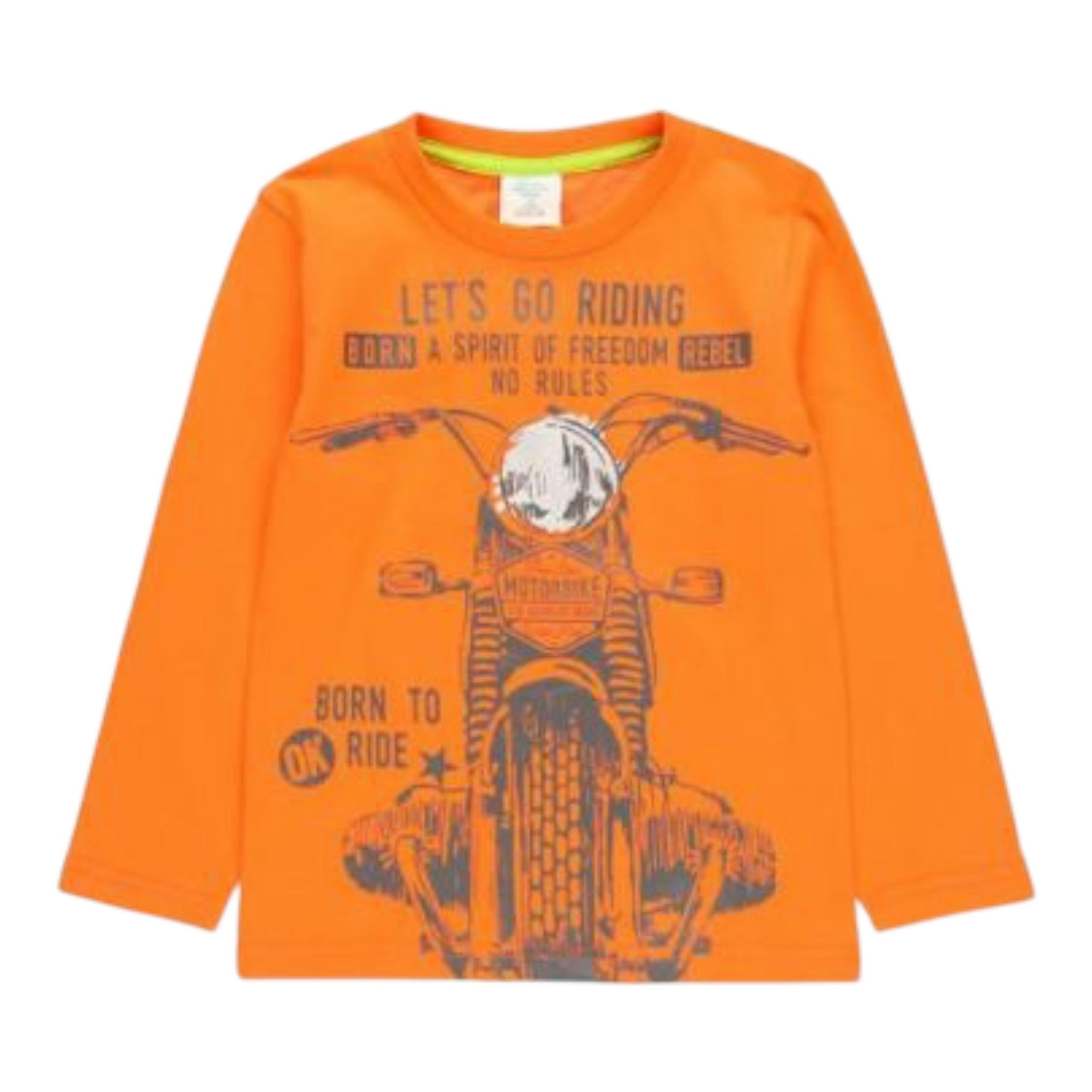 Boboli Shirt Girocollo tinta unita con Stampa Arancione per Bambino 523022 ARANCIONE BOBOLI 