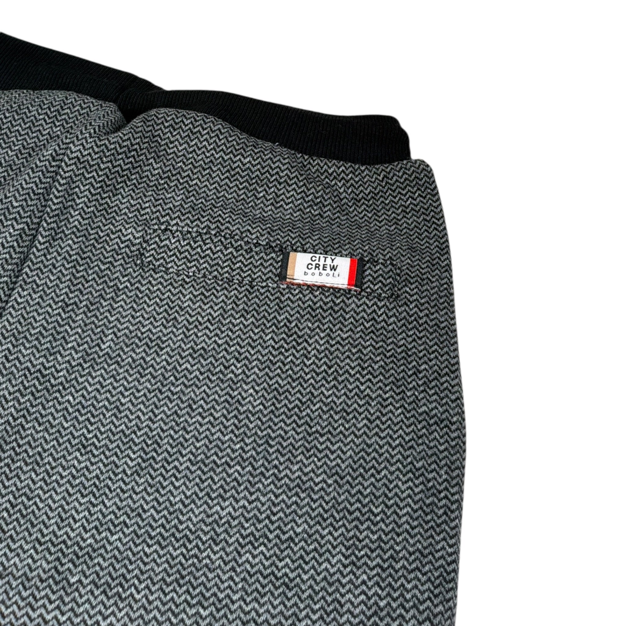 Boboli Pantalone tinta unita Microfantasia Nero per Bambino 525259 NERO BOBOLI 