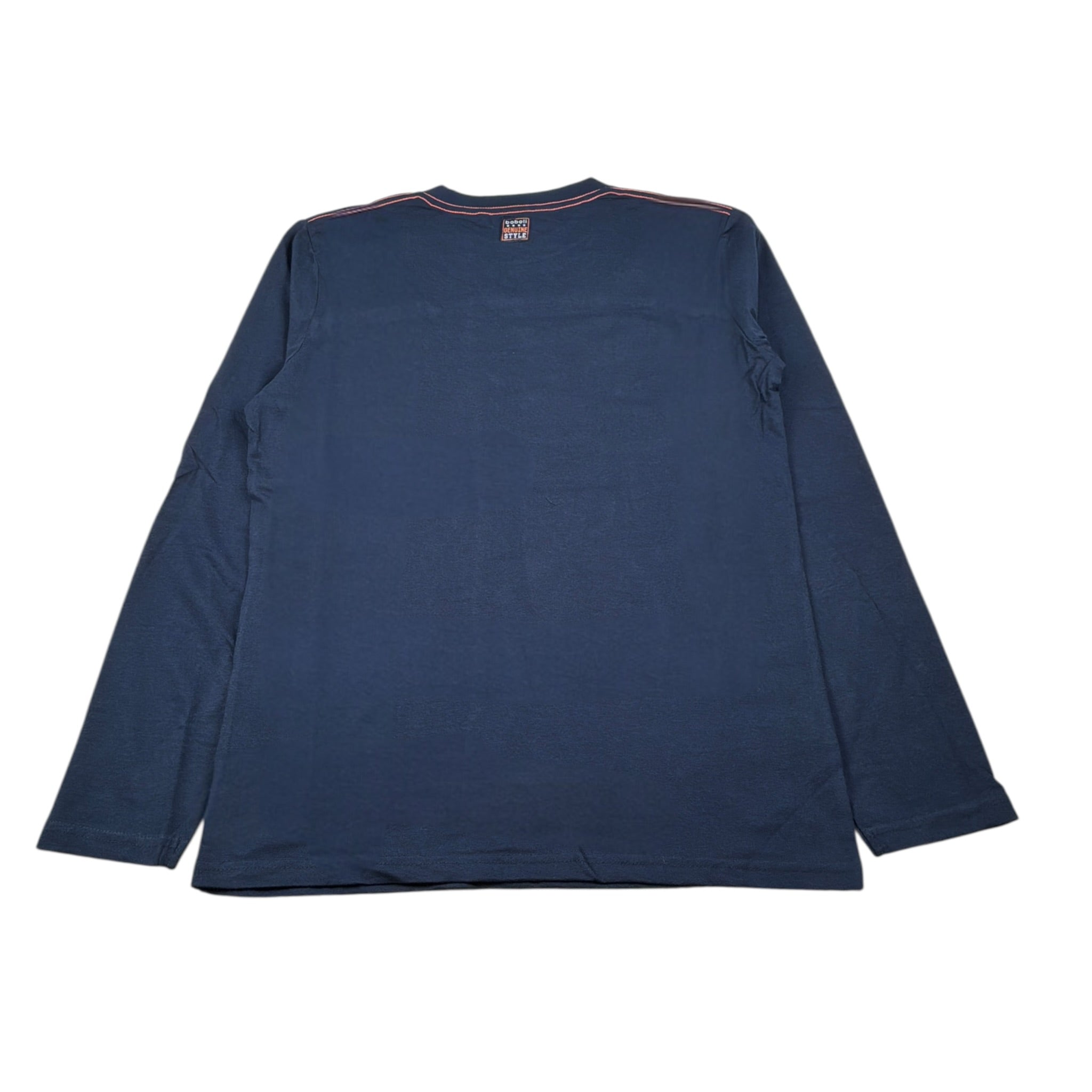 Boboli Shirt Girocollo tinta unita con Stampa Blu per Bambino 591005 BLU BOBOLI 