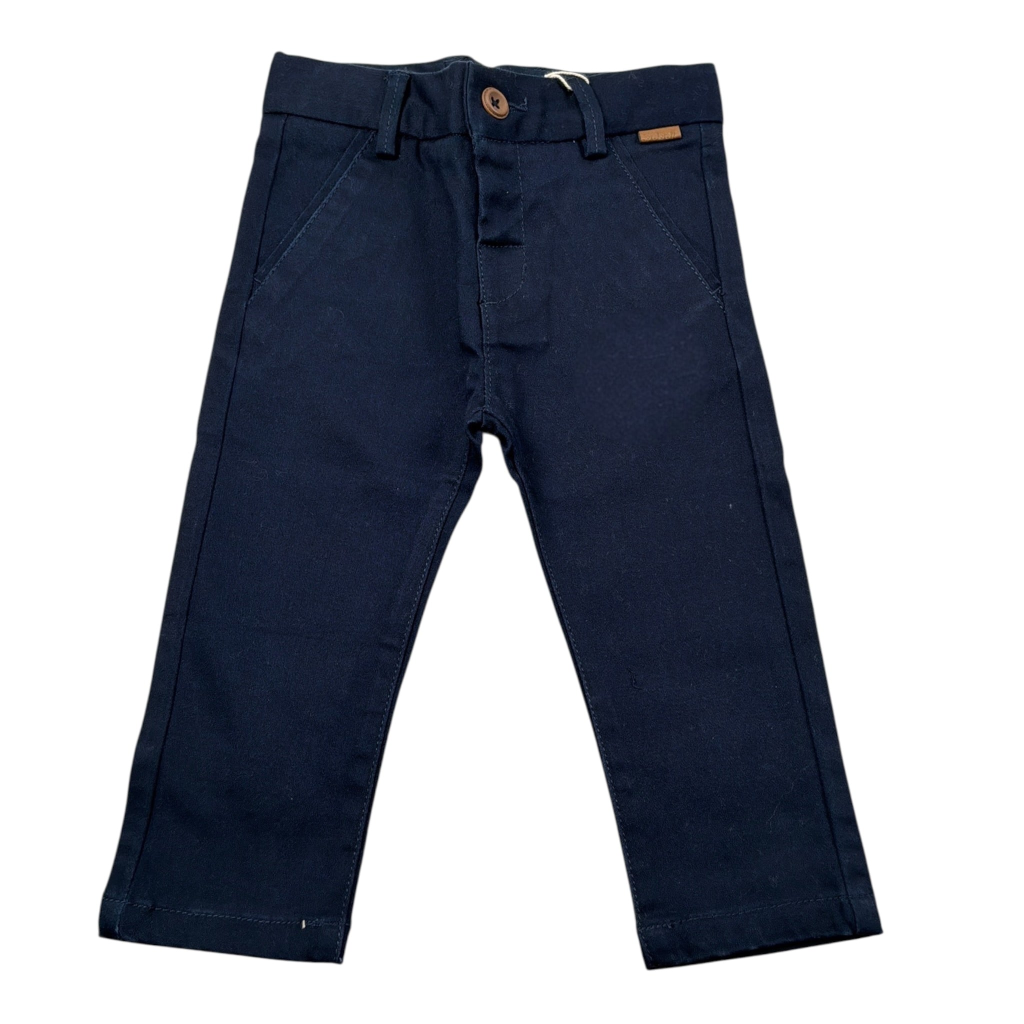 Boboli Pantalone tinta unita con Giorvita Regolabile Blu per Neonato 711065 BLU BOBOLI 
