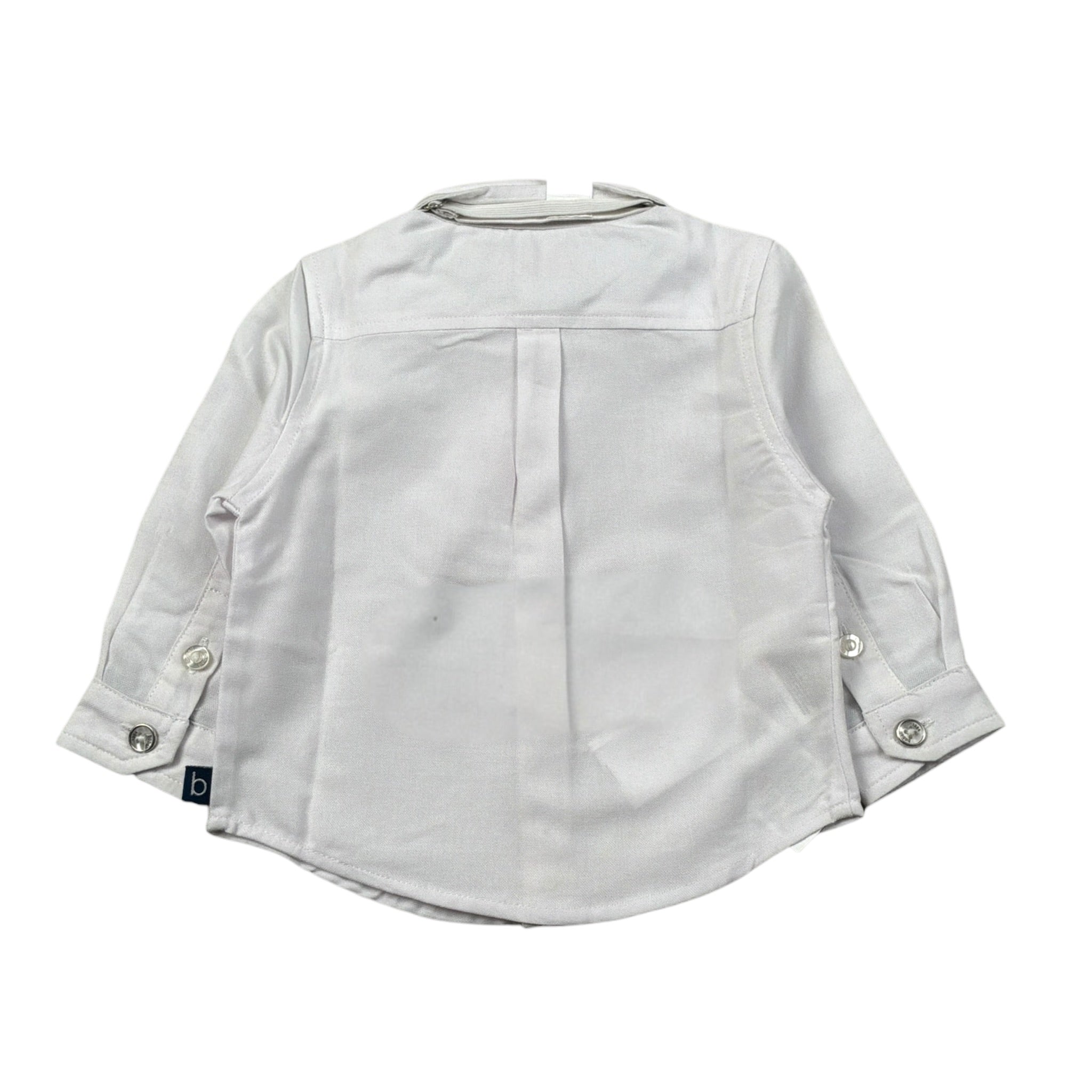 Boboli Camicia Manica Lunga tinta unita con Papillon Bianco per Neonato 716082 BIANCO BOBOLI 