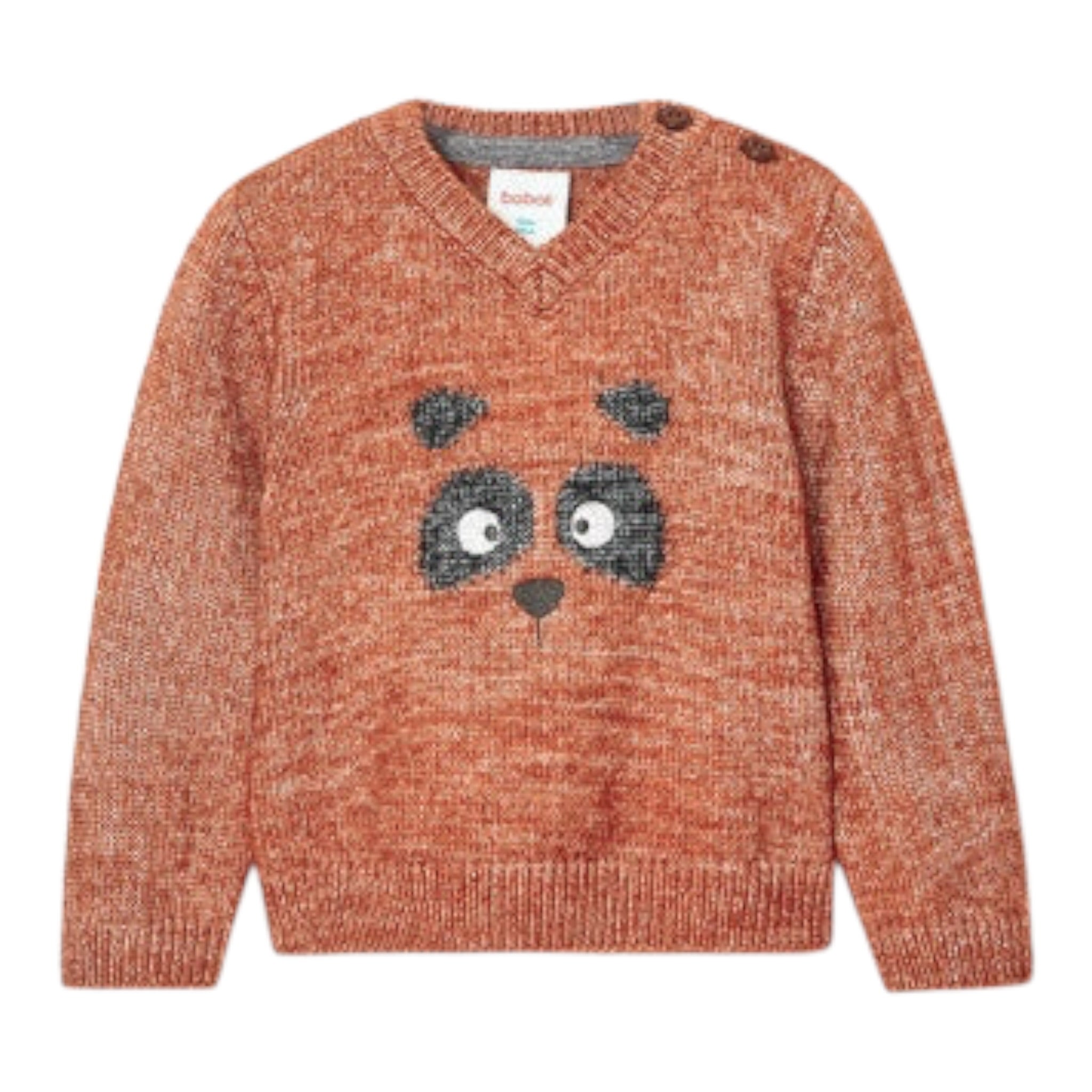 Boboli Maglia Girocollo tinta unita Arancione per Neonato 717038 ARANCIONE BOBOLI 