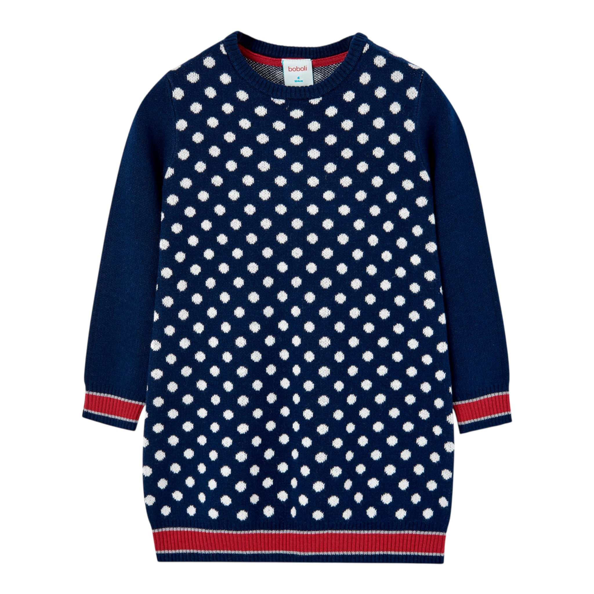 Boboli Abito Manica Lunga tinta unita Blu per Bambina 727286 BLU BOBOLI 
