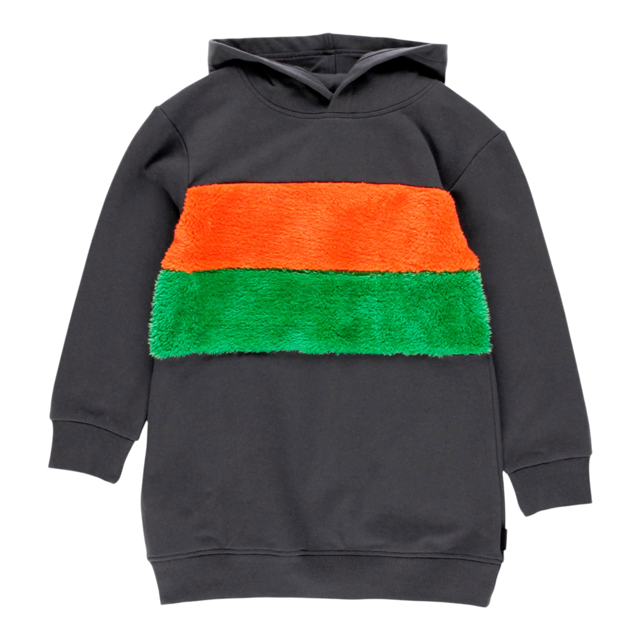 Boboli Abito Felpa con Cappuccio tinta unita Grigio per Bambina ABTBBL GRIGIO BOBOLI 
