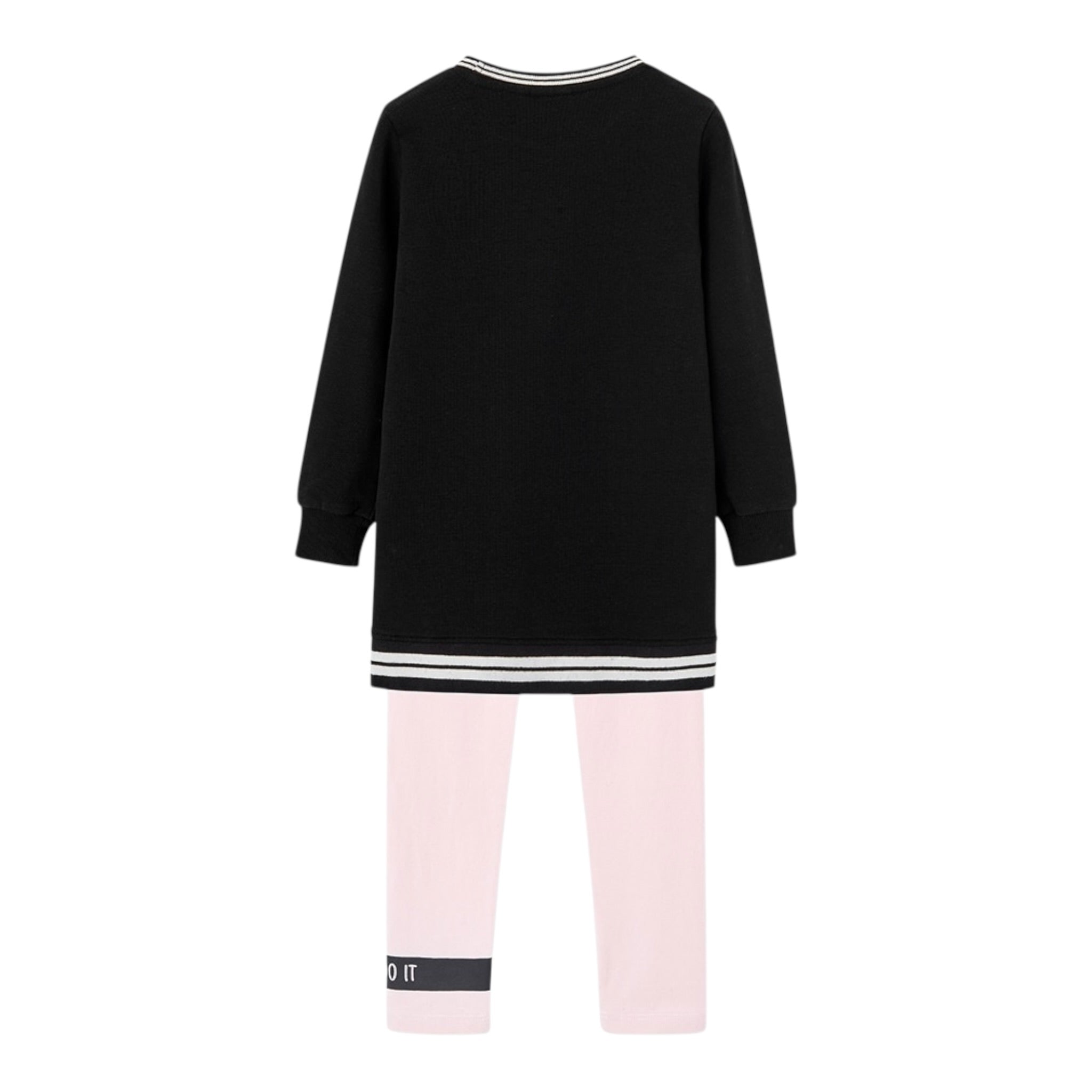 Boboli Completo 2 Pezzi Felpa-Leggins Nero/Rosa per Bambina CMPLBB NERO/ROSA BOBOLI 