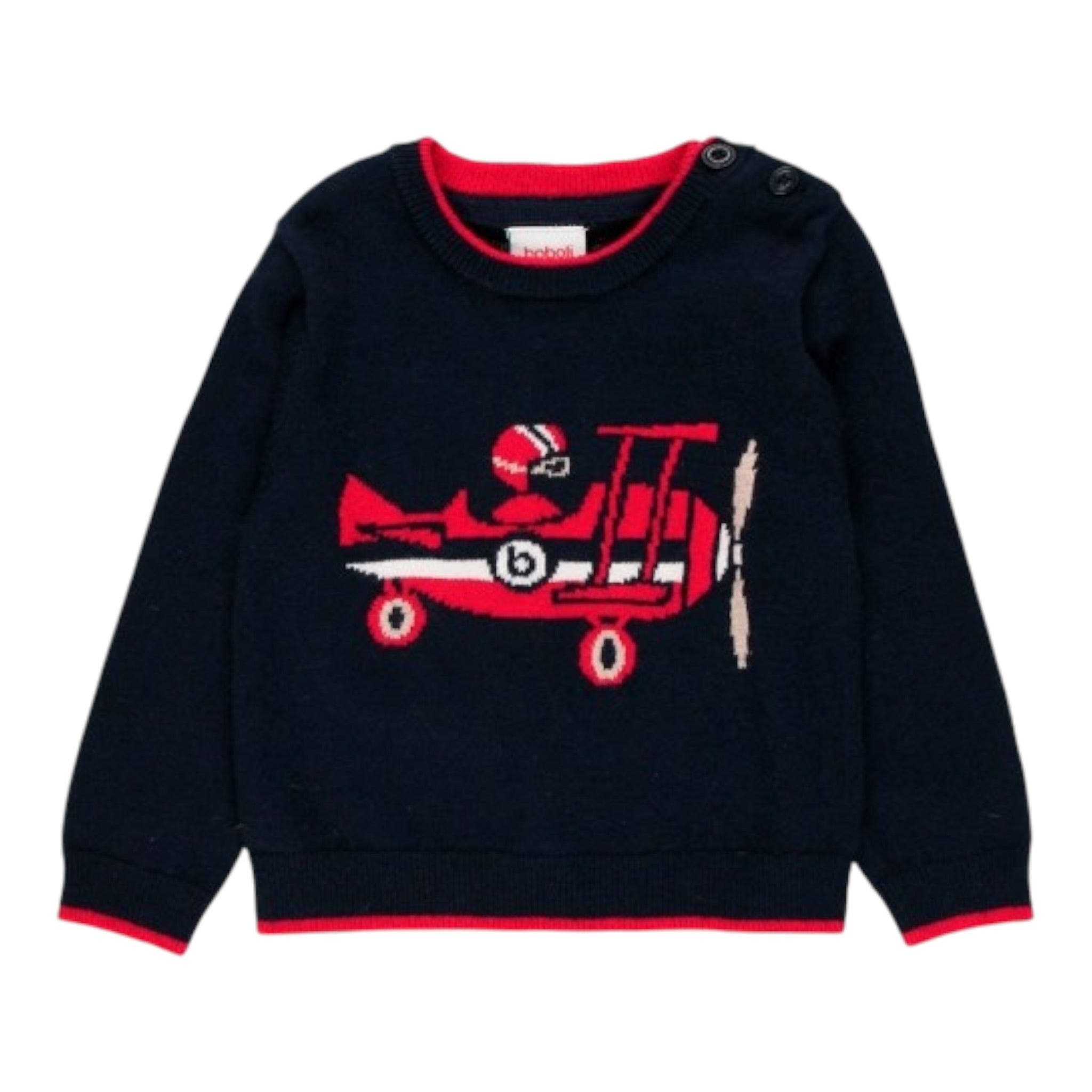 Boboli Maglia Girocollo tinta unita Blu per Neonato MGL BLU BOBOLI 