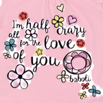 Boboli Shirt Girocollo tinta unita con Stampa Rosa per Neonata SHTBBB ROSA BOBOLI 