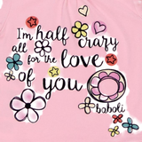 Boboli Shirt Girocollo tinta unita con Stampa Rosa per Neonata SHTBBB ROSA BOBOLI 