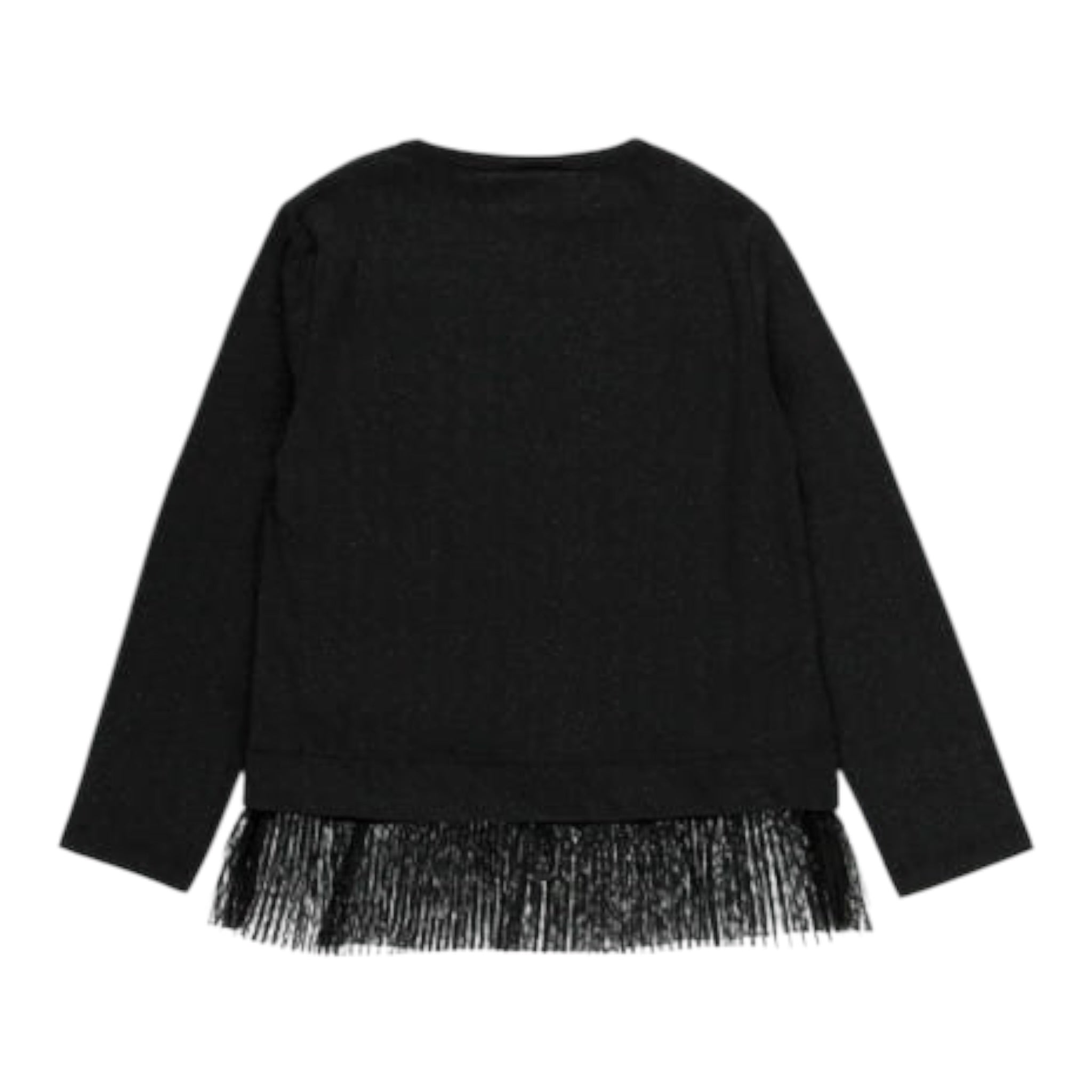 Boboli Shirt Girocollo tinta unita Ocn Tulle Nero per Bambina SHTOLI NERO BOBOLI 