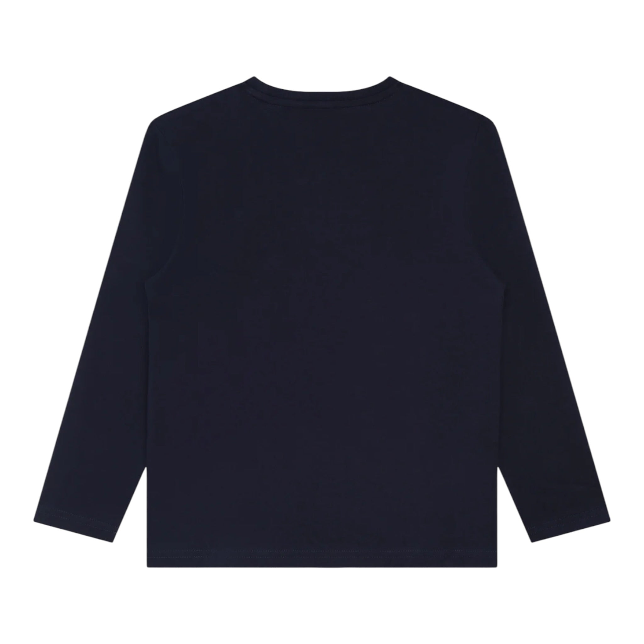Boss Shirt Girocollo tinta unita con Stampa Blu per Bambino J25P25 BLU BOSS 