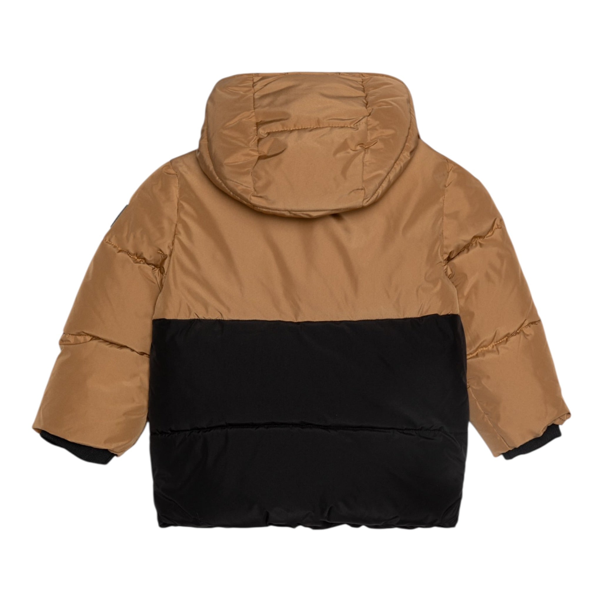 Boss Giubbino Bicolore con Zip E Cappuccio Beige per Neonato J51256 BEIGE BOSS 