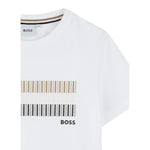Boss T-Shirt tinta unita con Stampa Bianco per Bambino J52035 BIANCO BOSS 