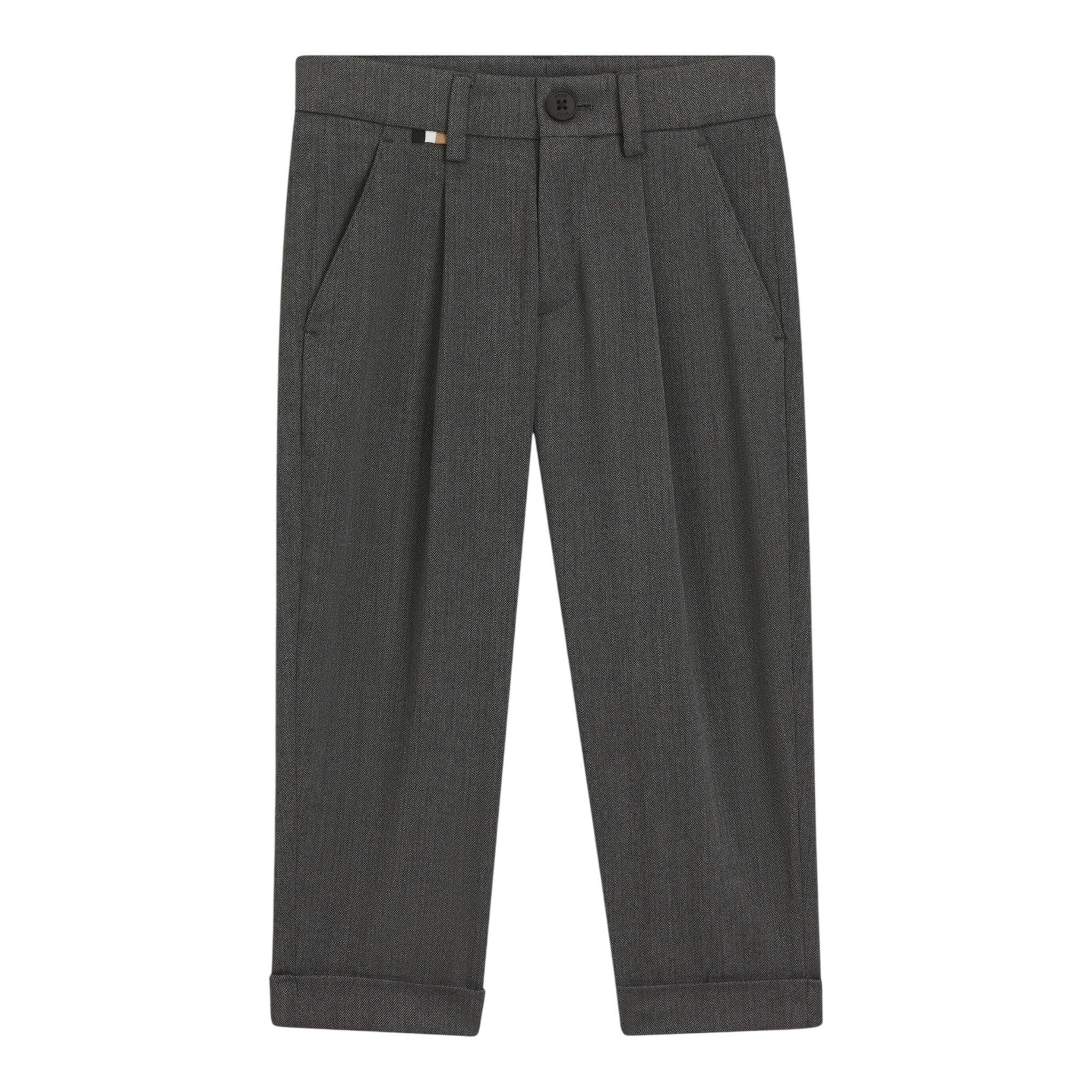 Boss Pantalone tinta unita con Girovita Regolabile Grigio per Bambino J52302 GRIGIO BOSS 