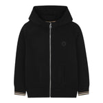 Boss Maglia tinta unita con Zip E Cappuccio Nero per Bambino J52309X NERO BOSS 