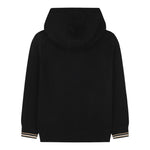 Boss Maglia tinta unita con Zip E Cappuccio Nero per Bambino J52309X NERO BOSS 