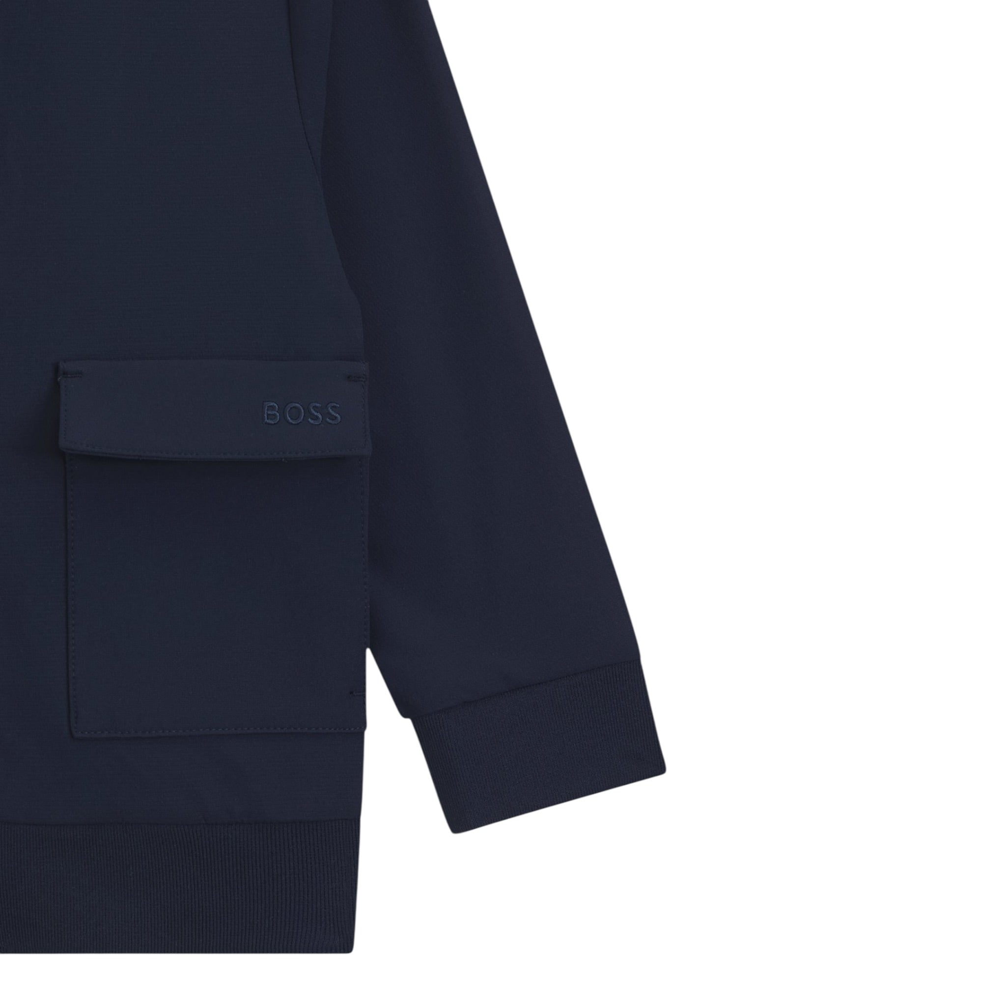 Boss giubbino tinta unita con Zip Blu per Bambino J52326 BLU BOSS 
