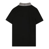Boss Polo tinta unita con Colletto In Contrasto Nero per Bambino J52341 NERO BOSS 