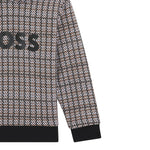 Boss Felpa tinta unita con Microfantasia Bianco per Bambino J52357 BIANCO BOSS 