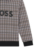 Boss Felpa tinta unita con Microfantasia Bianco per Bambino J52357 BIANCO BOSS 