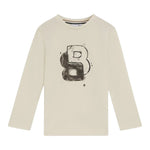 Boss Shirt Girocollo tinta unita con Stampa Beige per Bambino J52365 BEIGE BOSS 