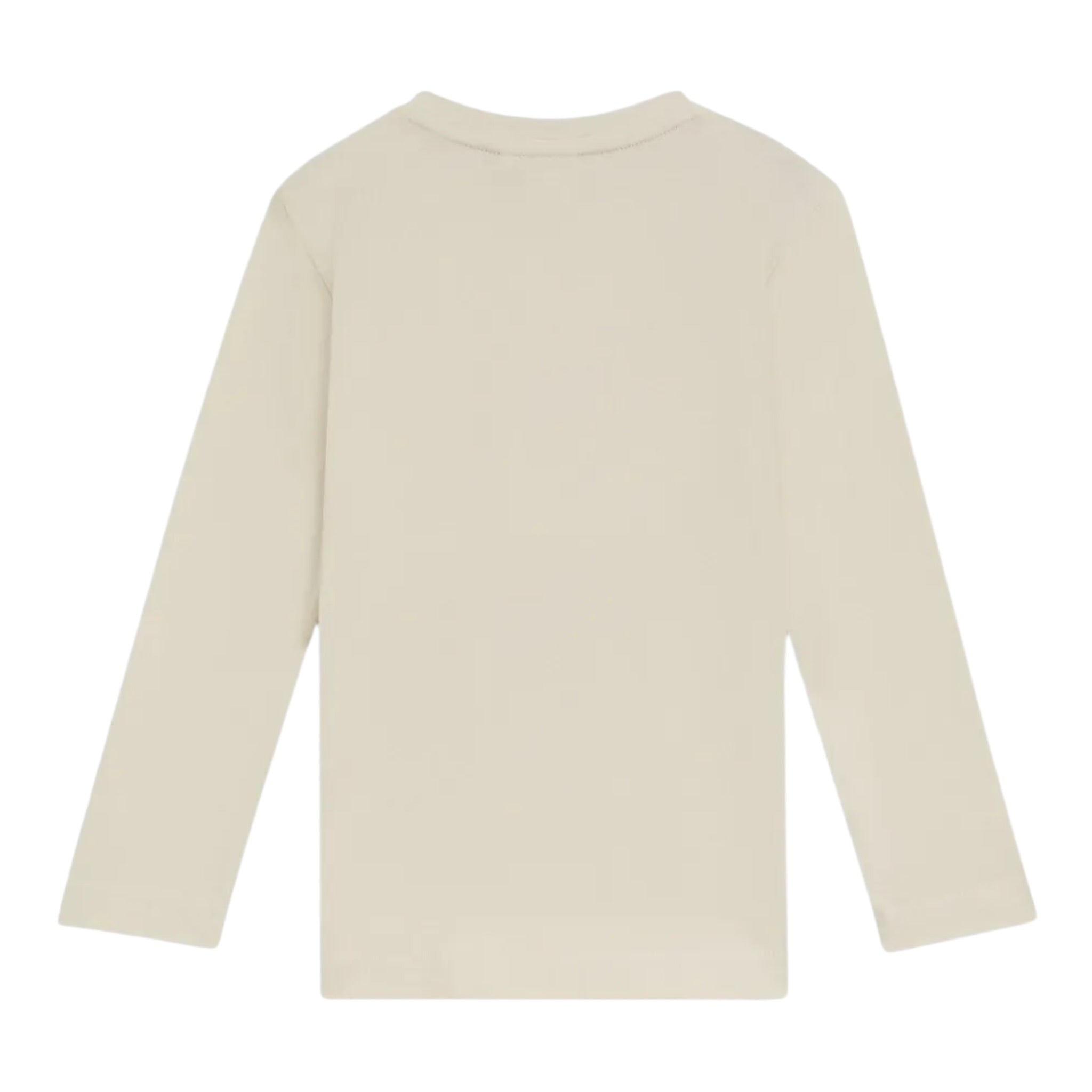 Boss Shirt Girocollo tinta unita con Stampa Beige per Bambino J52365 BEIGE BOSS 