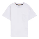 Boss T-Shirt Girocollo tinta unita con Taschino Bianco per Bambino J52377 BIANCO BOSS 