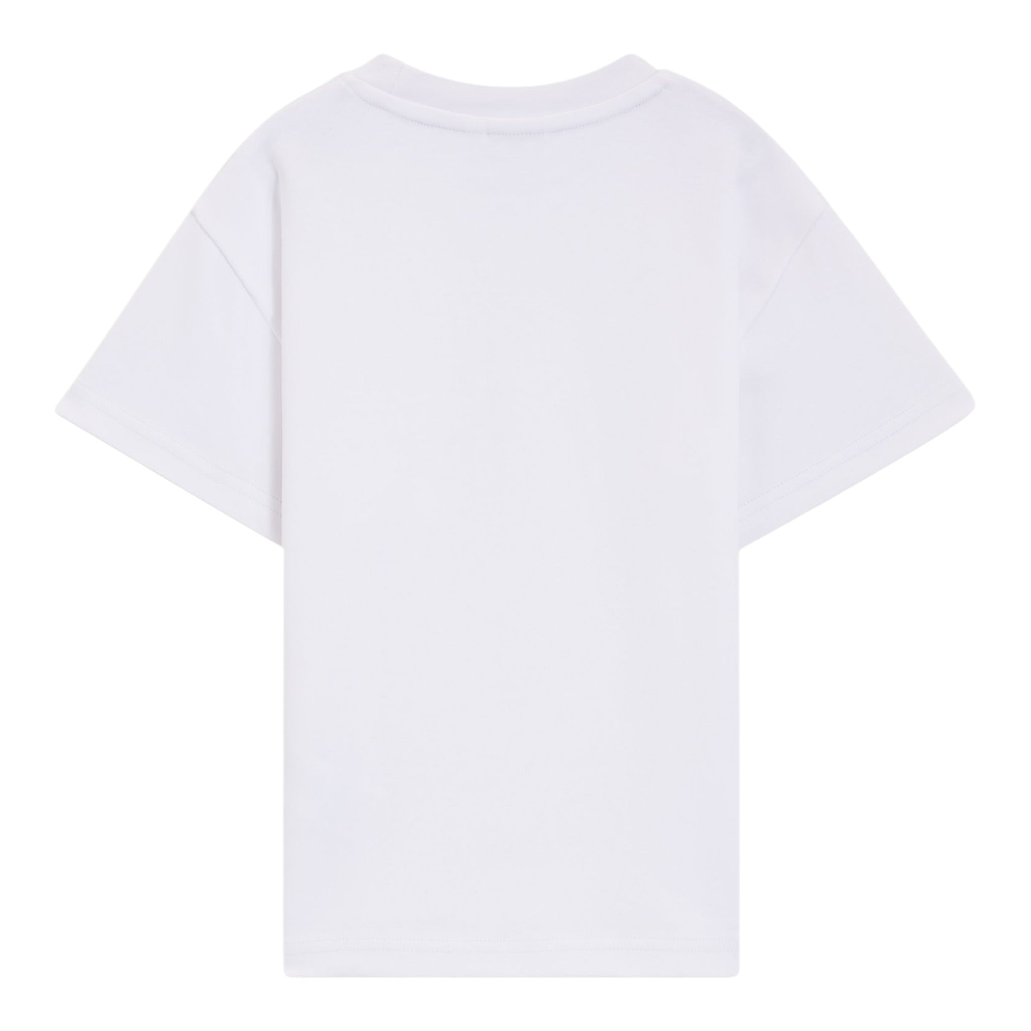 Boss T-Shirt Girocollo tinta unita con Taschino Bianco per Bambino J52377 BIANCO BOSS 