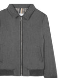 Boss Felpa tinta unita con Zip E Colletto Grigio per Bambino J52386 GRIGIO BOSS 