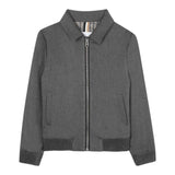Boss giubbino tinta unita con Zip E Colletto Grigio per Bambino J52386 GRIGIO BOSS 