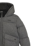 Boss Giubbino tinta unita con Zip E Cappuccio Grigio per Bambino J52394 GRIGIO BOSS 