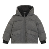 Boss Giubbino tinta unita con Zip E Cappuccio Grigio per Neonato J52394N GRIGIO BOSS 