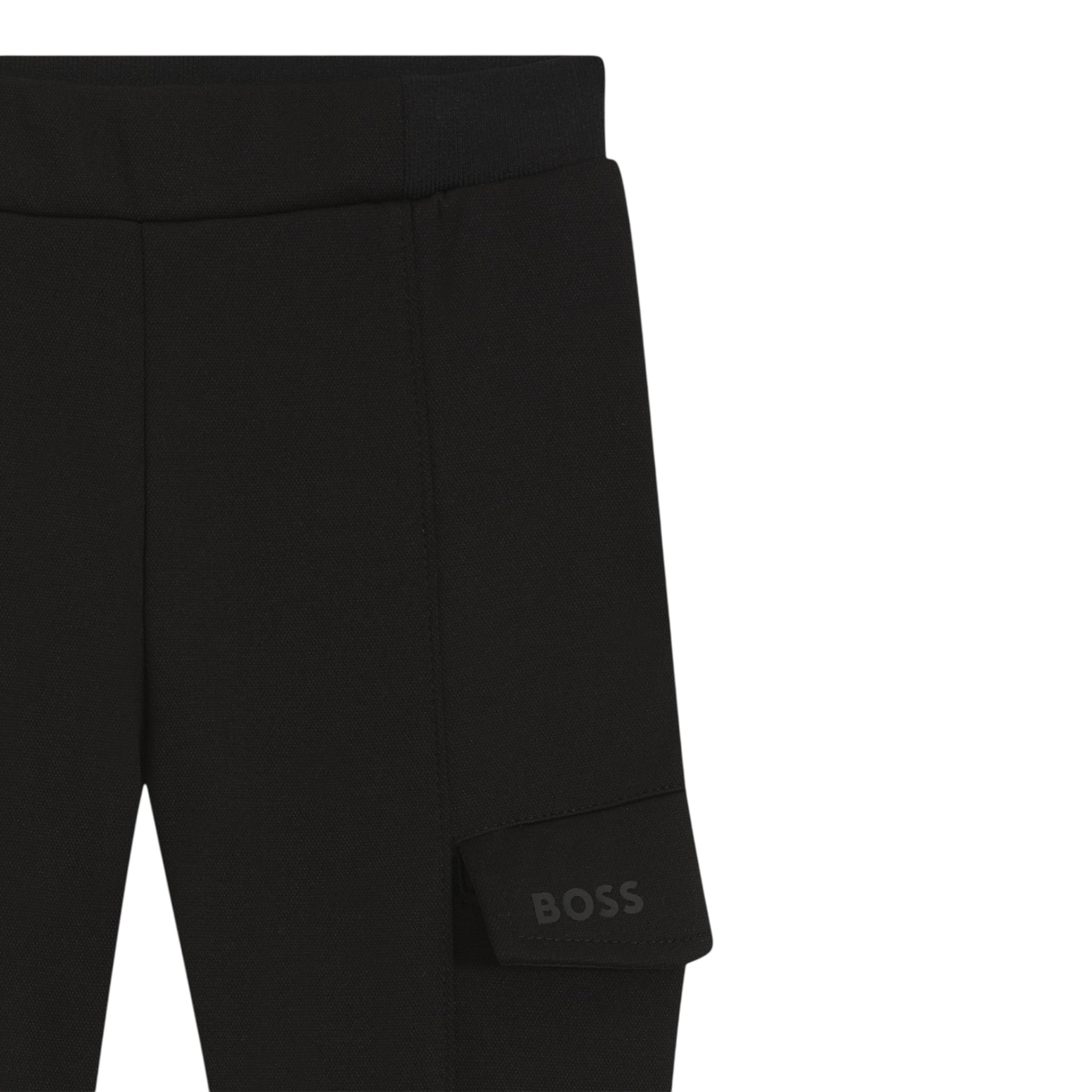Boss Pantalone tinta unita Modello Tuta Nero per Neonato J52436 NERO BOSS 