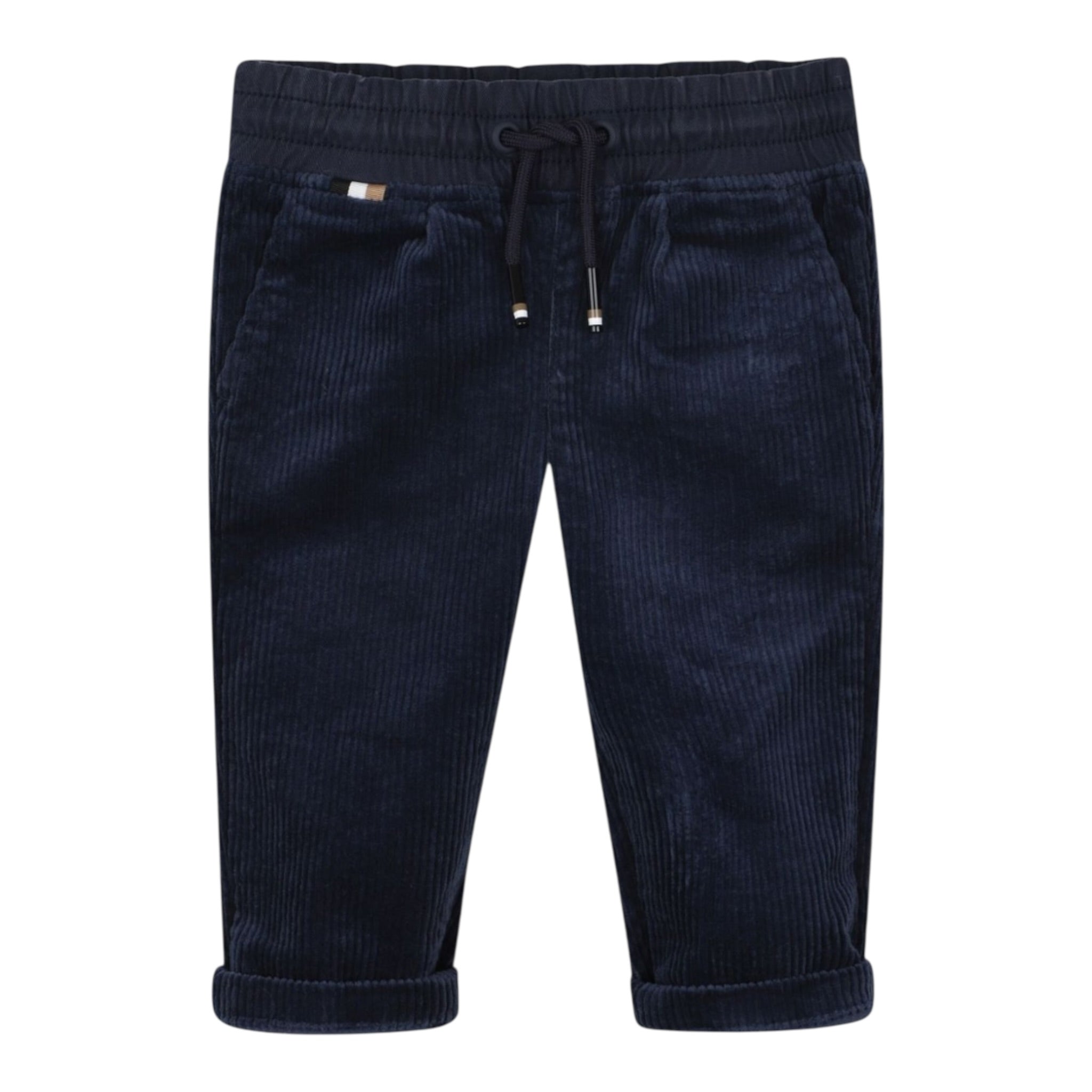 Boss Pantalone tinta unita In Camoscio Blu per Neonato J52438 BLU BOSS 