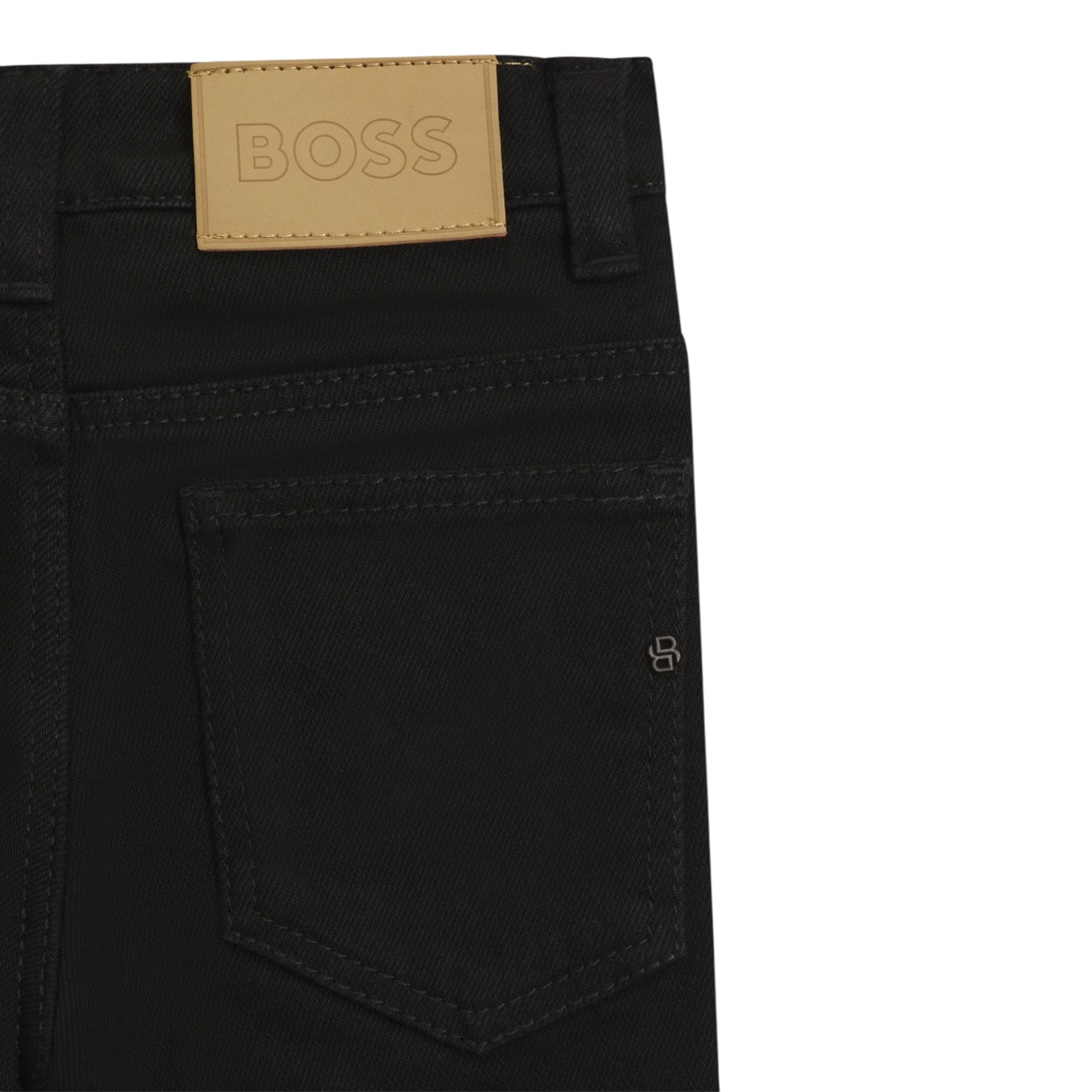 Boss Pantalone tinta unita con Girovita Regolabile Nero per Neonato J52440 NERO BOSS 