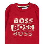 Boss Shirt tinta unita con Logo Rosso per Neonato J52463X ROSSO BOSS 