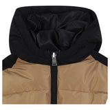 Boss Giubbino Tricolore con Zip E Cappuccio Beige per Neonato J52477 BEIGE BOSS 