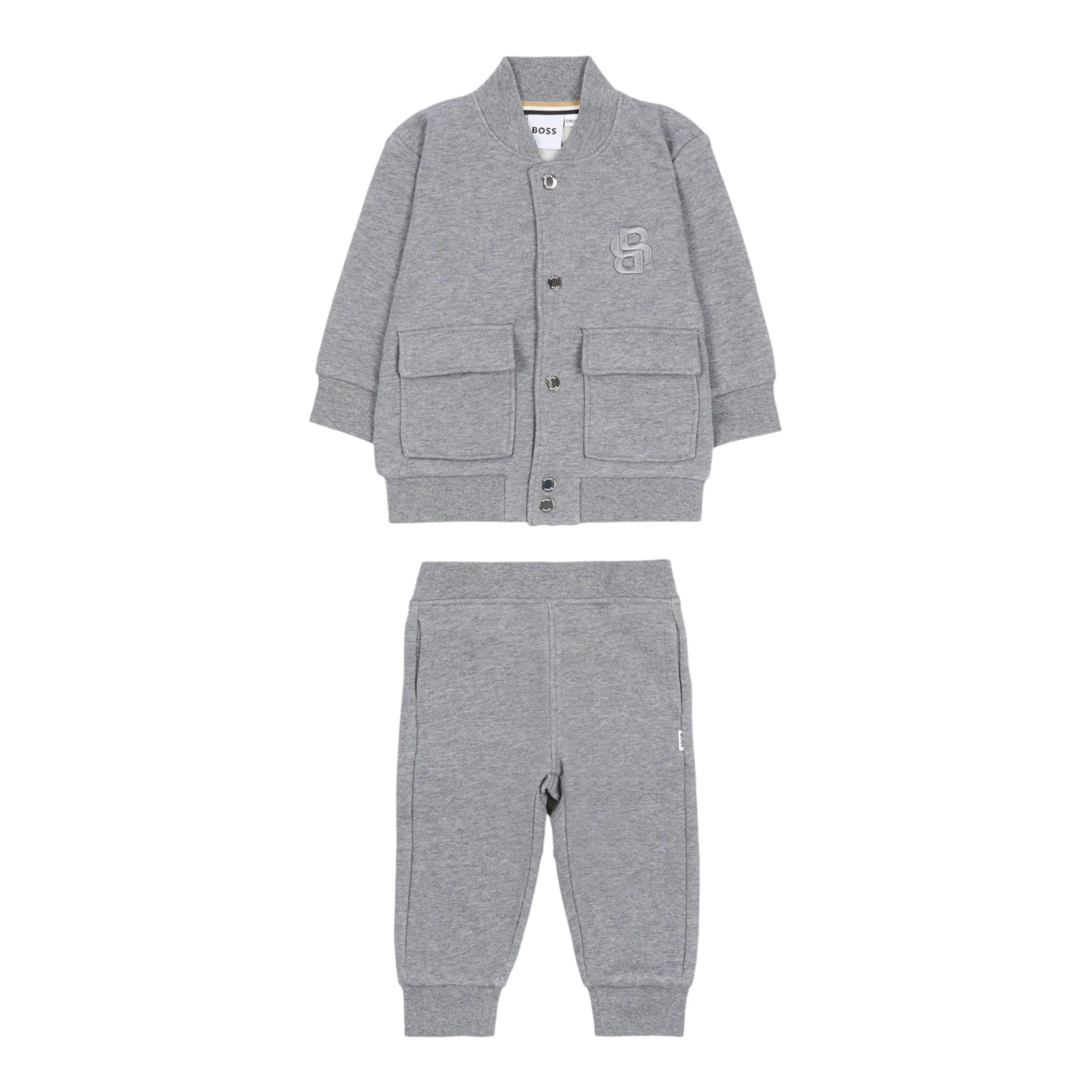 Boss Completo 2Pz Felpa-Pantalone Grigio per Neonato J52482N GRIGIO BOSS 