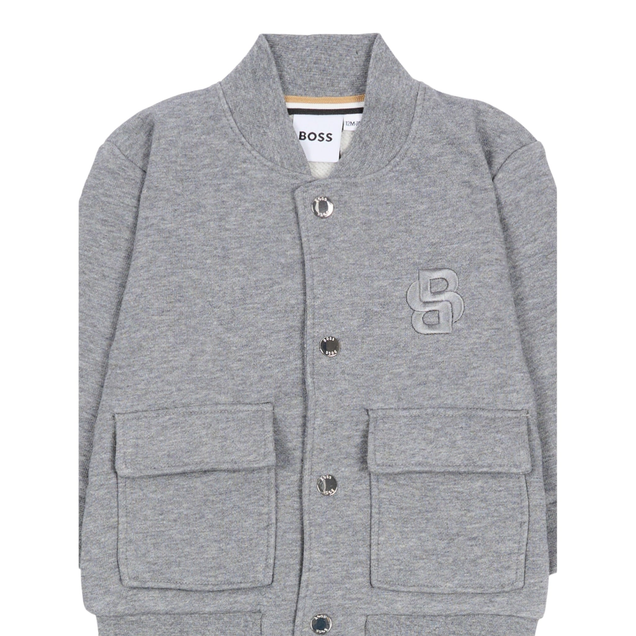 Boss Completo 2Pz Felpa-Pantalone Grigio per Neonato J52482X GRIGIO BOSS 