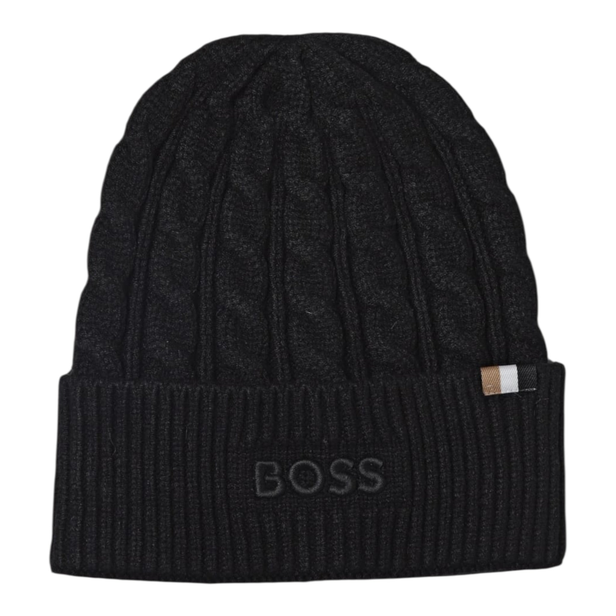 Boss Cappello tinta unita con Logo Nero per Neonato J52624 NERO BOSS 