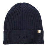 Boss Cappello tinta unita con Logo Blu per Neonato J52650 BLU BOSS 