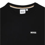 Boss Shirt Girocollo tinta unita con Stampa Nero per Bambino J52864 NERO BOSS 
