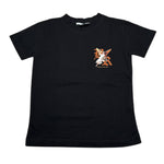 Brian Rush T-Shirt Girocollo tinta unita con Stampa Nero per Bambina 8325 NERO BRIAN RUSH 